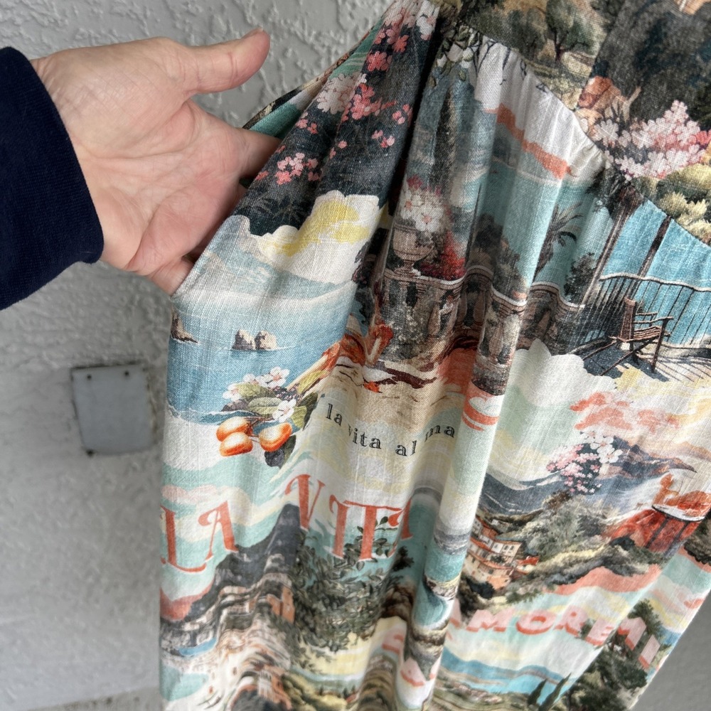 Italian Scenic Print Halter Sundress - Picture 4 of 12